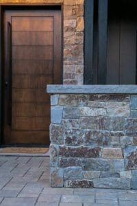Moose Mountain Ledge Thin Veneer project - front entryway 4