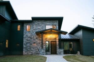 Moose Mountain Ledge Thin Veneer project - front entryway 9