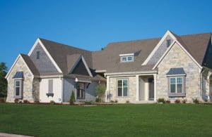 Grey-Buff Chateau Castlestone Thin Veneer project