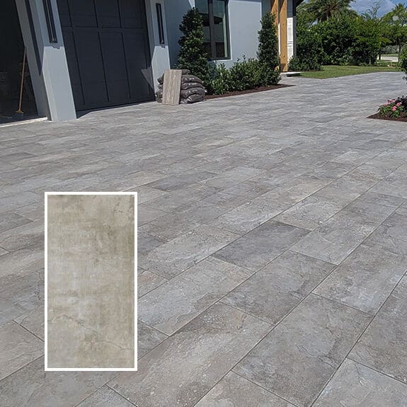 French Limestone Porcelain Pavers